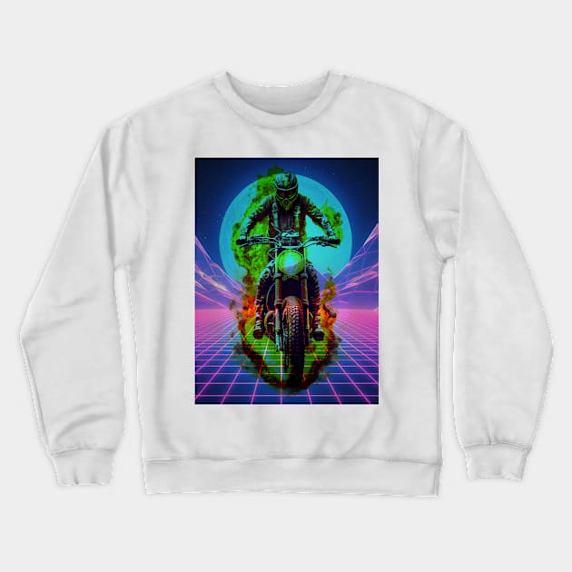 motorcyclist Crewneck Sweatshirt by javierparra